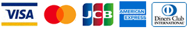 クレジットカード（VISA、Mastercard、JCB、American Express、Diners Club）